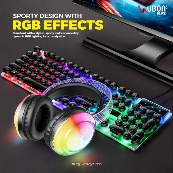 Ubon HP-750 Lightup 2.0 Featuring RGB Light Effects