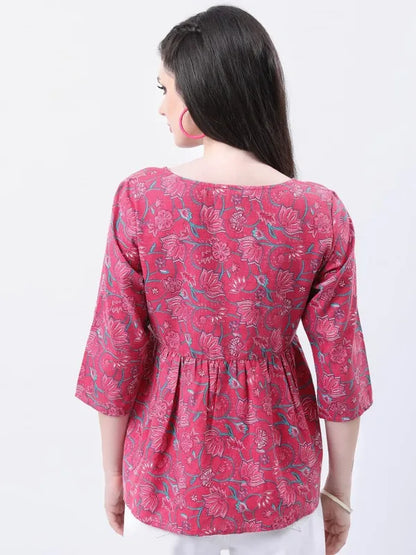 Suburbans  Women Pink Printed Tops