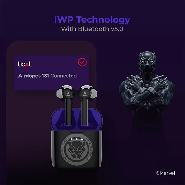 boAt Airdopes 131 Black Panther Edition