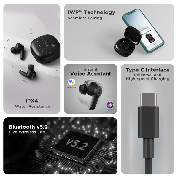 boAt Airdopes 413 ANC Wireless Earbuds with Noise Cancellation