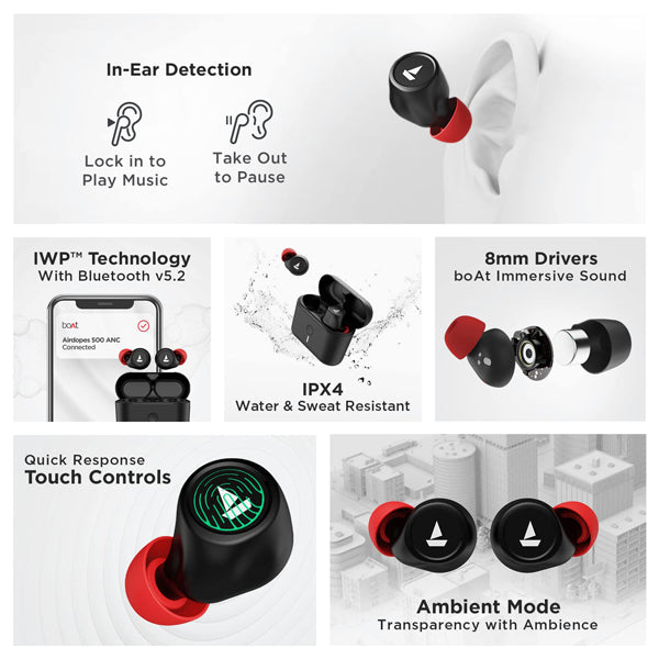 boAt Airdopes 500 ANC Wireless Earbuds