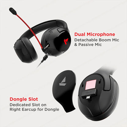 boAt Immortal IM 1300 Gaming Bluetooth Wireless Over Ear Headphones