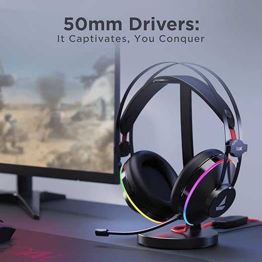boAt Immortal IM 400 Over-Ear Wired Gaming Headphones