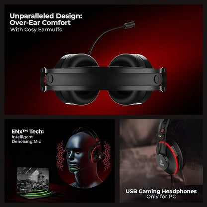 boAt Immortal IM 400 Over-Ear Wired Gaming Headphones