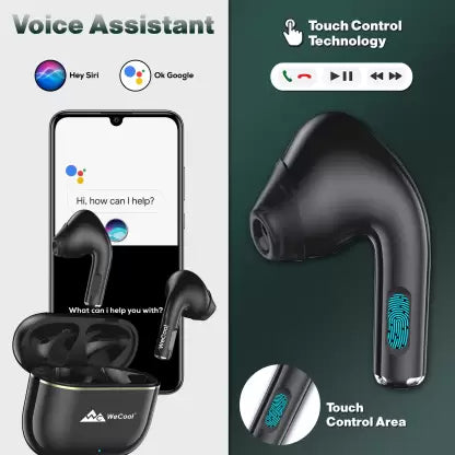 (Open Box) WeCool H1 True Wireless Bluetooth Earbuds with 24 Hours Play time