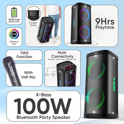 iGear X-Bass 100 Portable Bluetooth Party Speaker