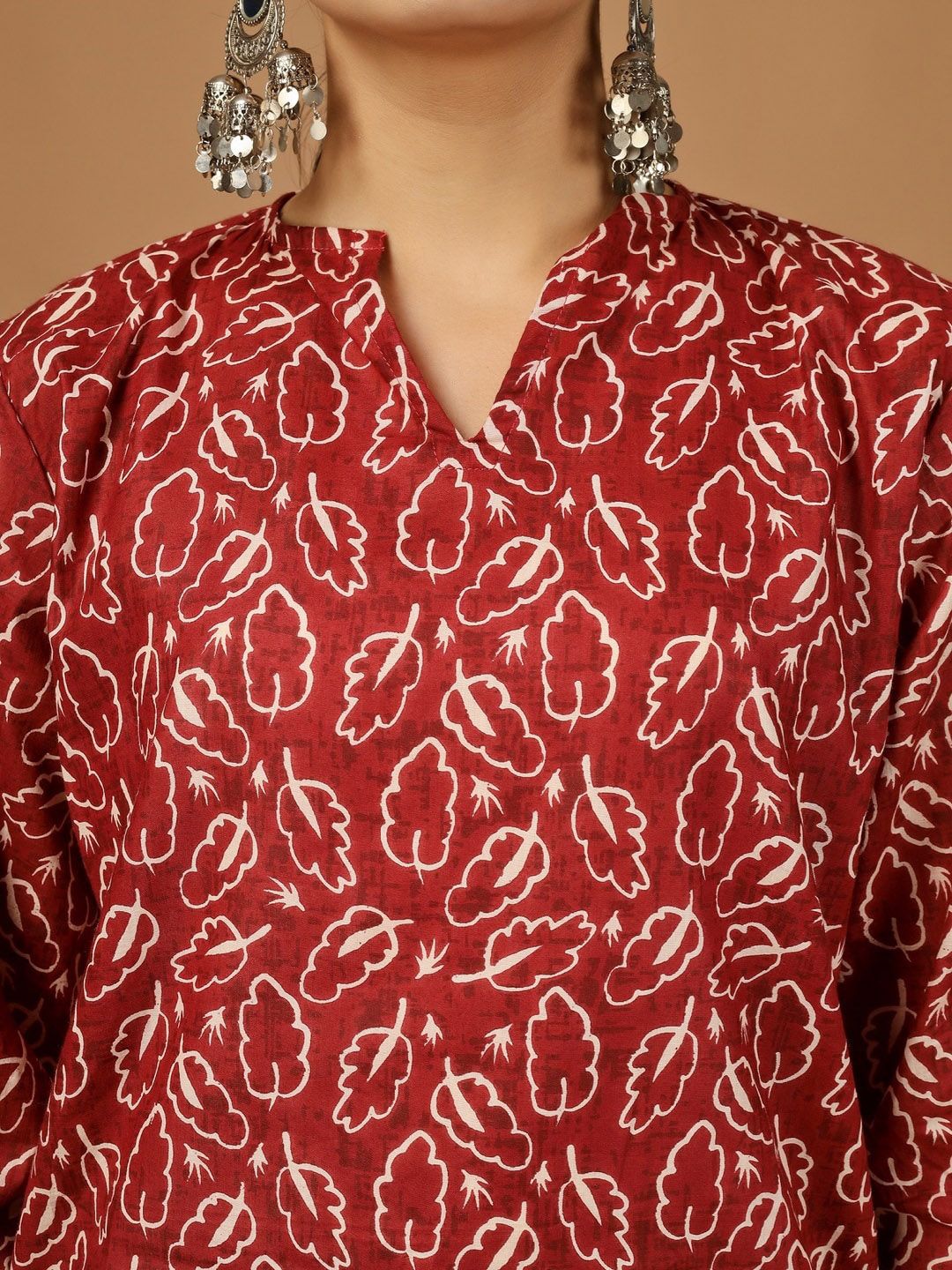 PRINTED MANDARIN COLLAR TOP WITH TROUSERS CO-ORDS