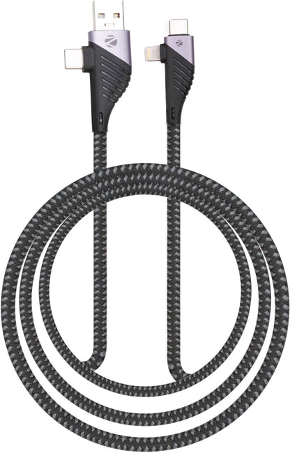 ZEBRONICS Type C cable 2A 1 m USB Type C Cable(Black)