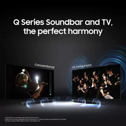 SAMSUNG HW-Q700C/XL Wireless Dolby Atmos Wi-fi, Q-Symphony Built-in Alexa 320 W Bluetooth Soundbar (Black, 3.1.2 Channel)