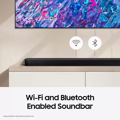 SAMSUNG HW-Q700C/XL Wireless Dolby Atmos Wi-fi, Q-Symphony Built-in Alexa 320 W Bluetooth Soundbar (Black, 3.1.2 Channel)