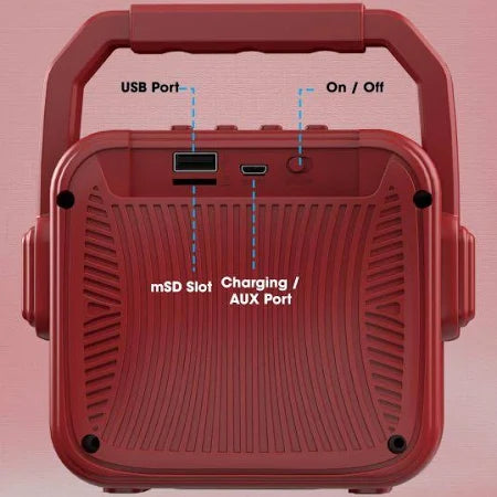 ZEBRONICS Zeb-COUNTY 2- RED Bluetooth Speaker
