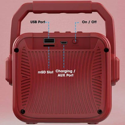 ZEBRONICS Zeb-COUNTY 2- RED Bluetooth Speaker