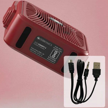 ZEBRONICS Zeb-COUNTY 2- RED Bluetooth Speaker