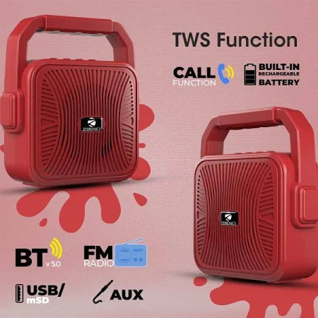 ZEBRONICS Zeb-COUNTY 2- RED Bluetooth Speaker
