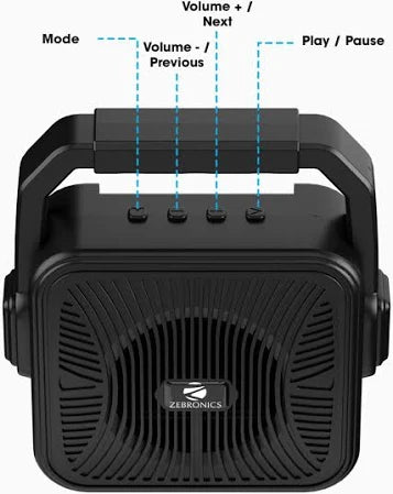 ZEBRONICS Zeb-COUNTY-BLACK Bluetooth Speaker