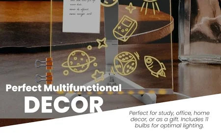 Styluge 3D Acrylic Rewritable LED Message Board Table Lamp with Erasable pen