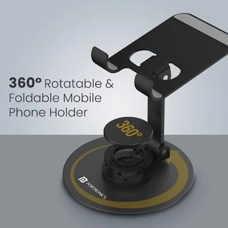 Mobile Phone Stand 360° Rotation Height and Angle Adjustable Cell Phone Stand