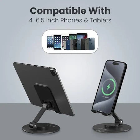 Mobile Phone Stand 360° Rotation Height and Angle Adjustable Cell Phone Stand