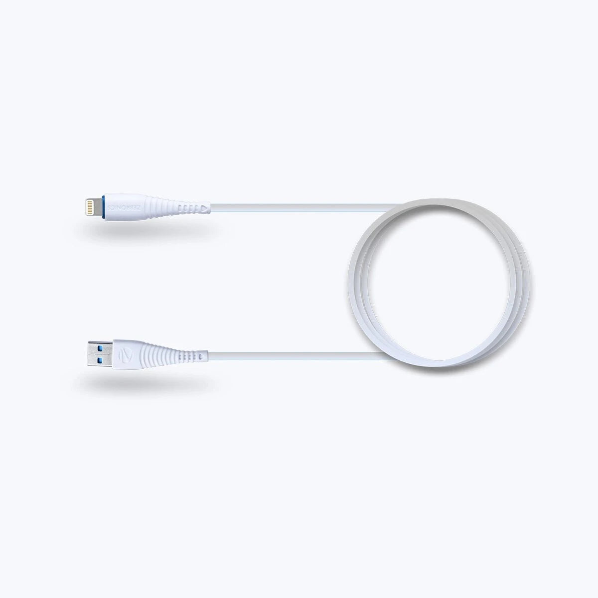 ZEBRONICS 1 m Lightning Cable  (Compatible with I Phone, White, One Cable)