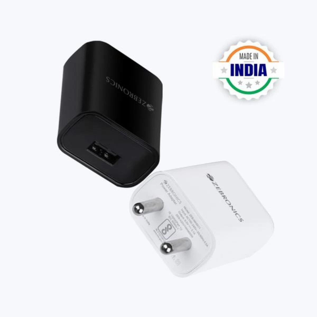 ZEBRONICS Multiport Mobile Charger with Detachable Cable  (Black)
