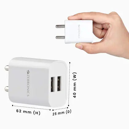 ZEBRONICS Zeb-MA5222 Charger (WHITE)